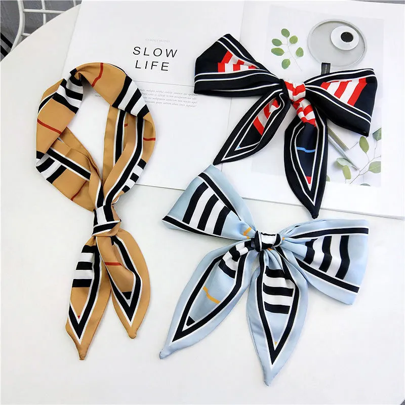 10x87 см Новый маленький квадратный Шелковый Атласный Галстук бабочка для волос