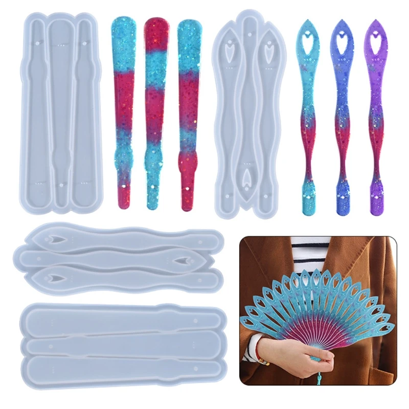 

Crystal Hollow Fan Silicone Mold DIY Casting Pendant Charm Making Mould Hand Craft Epoxy Resin Molds for Jewelry Making