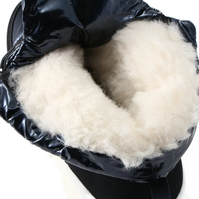 2019 г. Новые зимние женские ботинки низкие на молнии белые Нескользящие