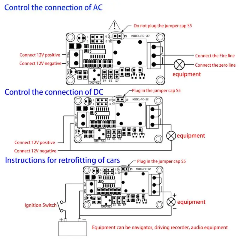 2020 Новый 12В DC задержка реле включения/задержки выключения модуль переключателя с