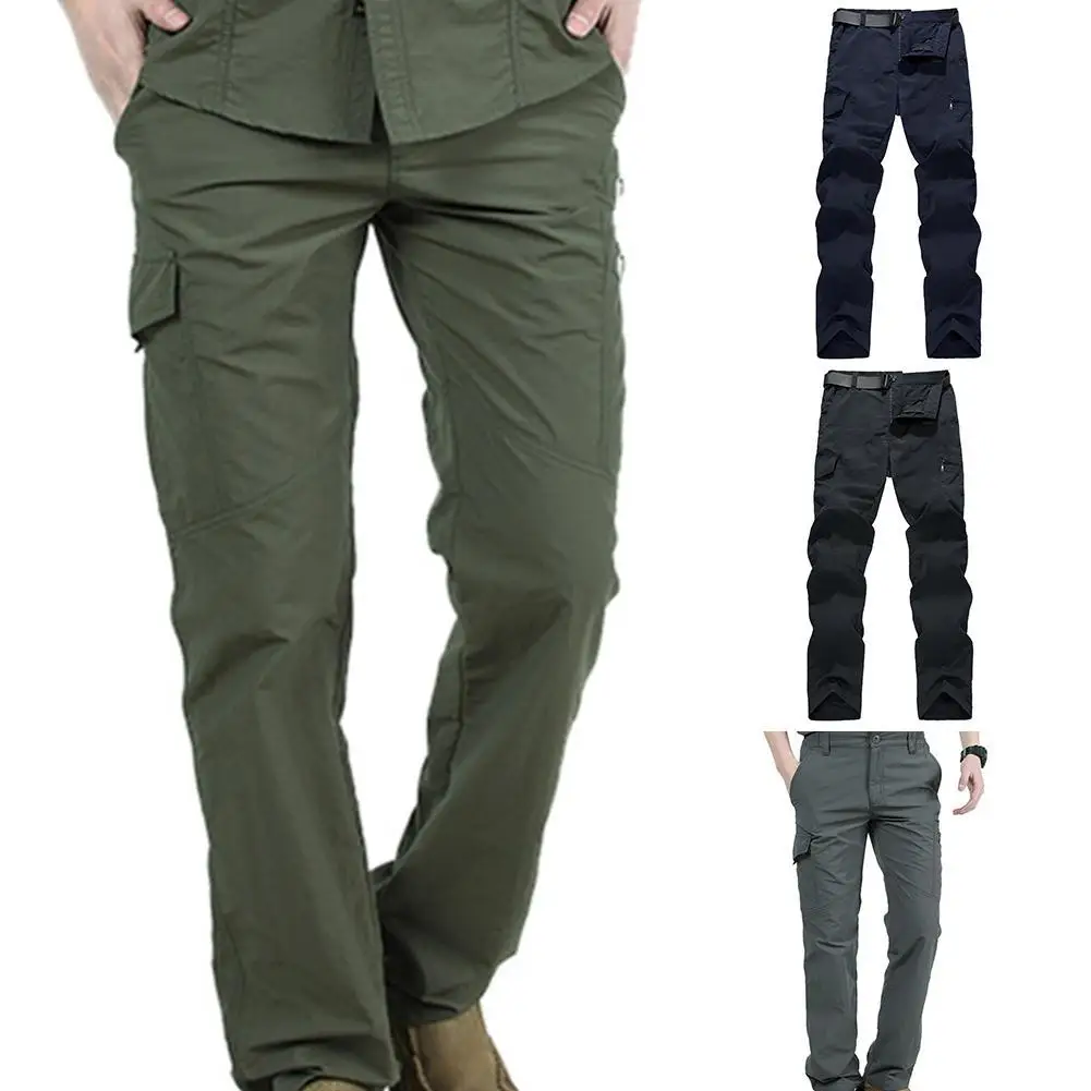 

Men Outdoor Climbing Hiking Multi-pockets Solid Color Quick Dry Tactical Pants
