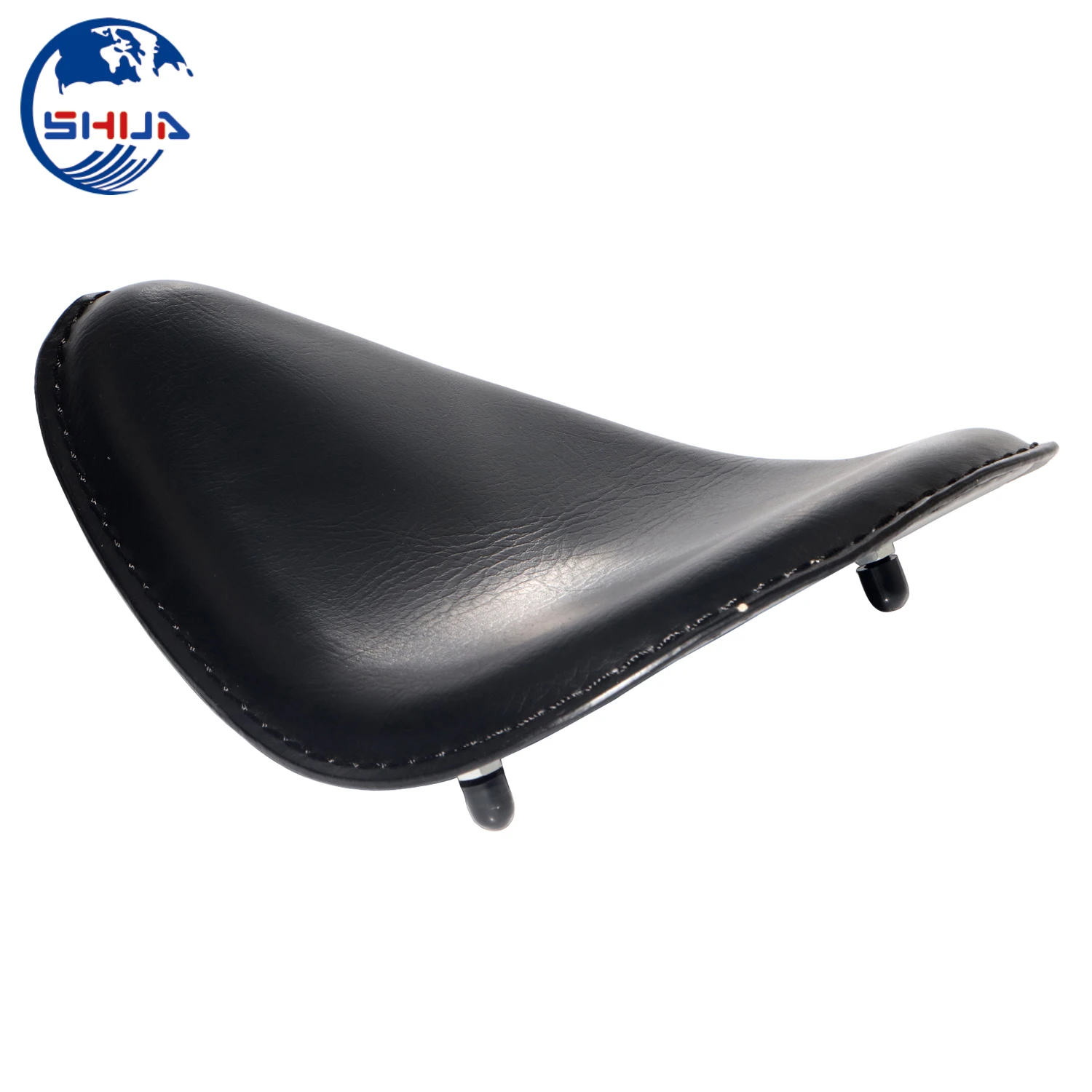 Мотоциклетное тонкое кожаное сиденье для соло черное Harley Honda Yamaha Kawasaki Suzuki Sportster 883