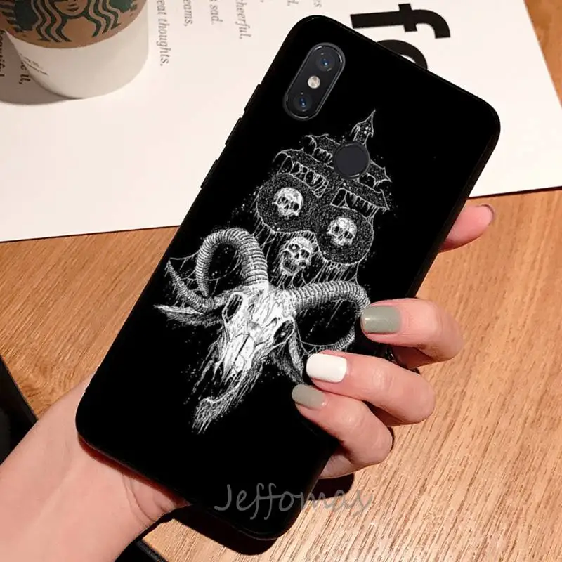 

Pentagram 666 Demonic Satanic Phone Case For Xiaomi Redmi note 7 8 9 t max3 s 10 pro lite coque shell cover funda