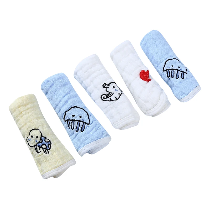 

Baby Bibs Cute Gauze Saliva Feeding Soft Cartoon Printed Towel Reusable Washable Cleaning Care Supplies