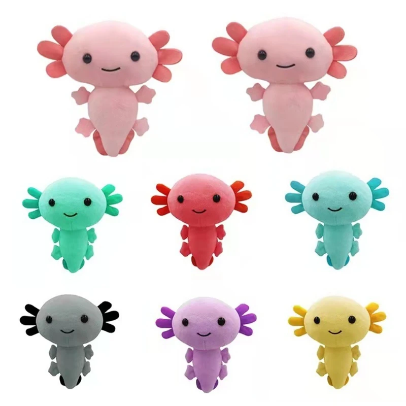 

W3JF Lovely Axolotl Shaped Baby Bed Sleeping Doll Supplies Durable Cloth Infant Toy