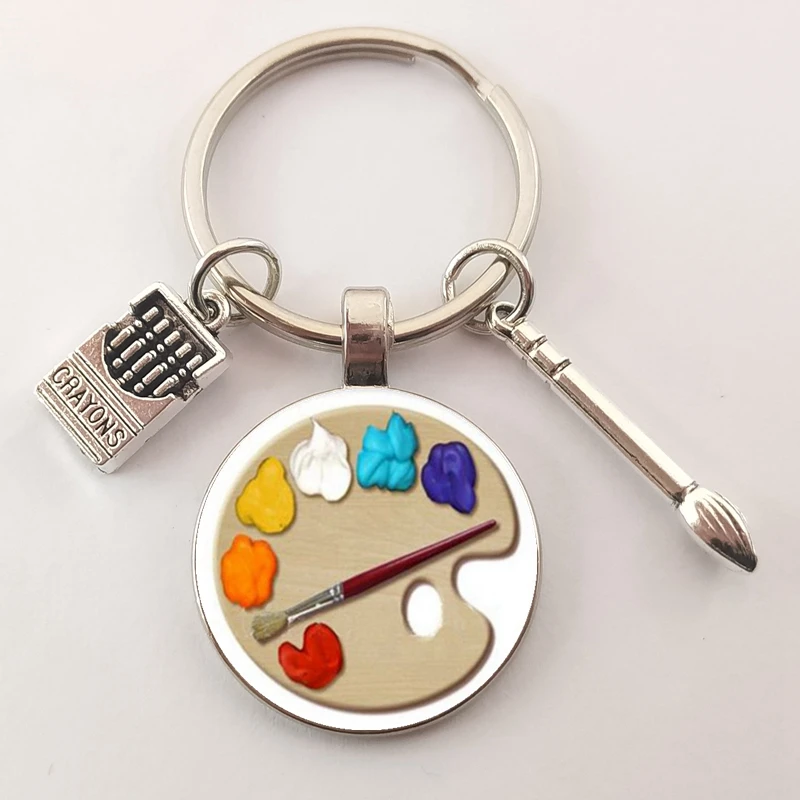 Новые инструменты художника-палитра и брелок &quotкисть&quot стеклянная подвеска