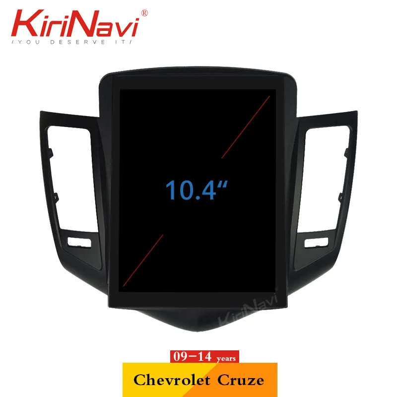 KiriNavi Telsa Style Vertical Screen 10.4" Android 10.0 Auto GPS Navigation Car Dvd Player Radio For Chevrolet Cruze | Автомобили и