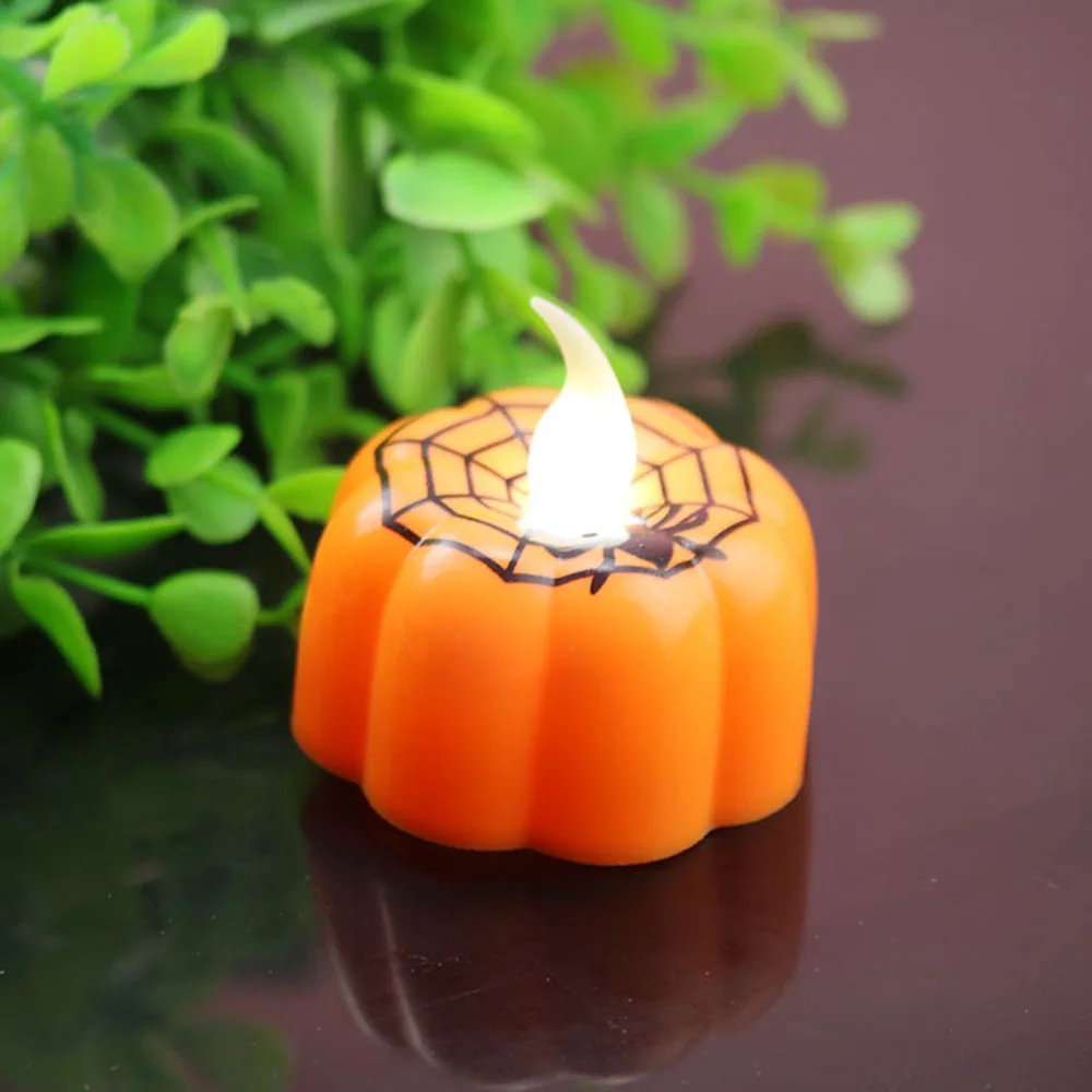 

6 Pcs Pumpkin Lantern LED Electronic Light Candle Light Party Tea Light for Holiday Christmas Thanksgiving (