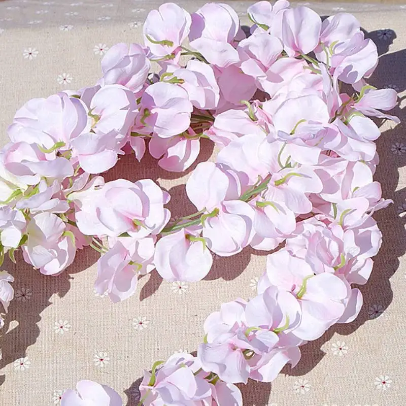 Искусственный цветок Виноградная лоза 120 см длинные шелковые белые цветы