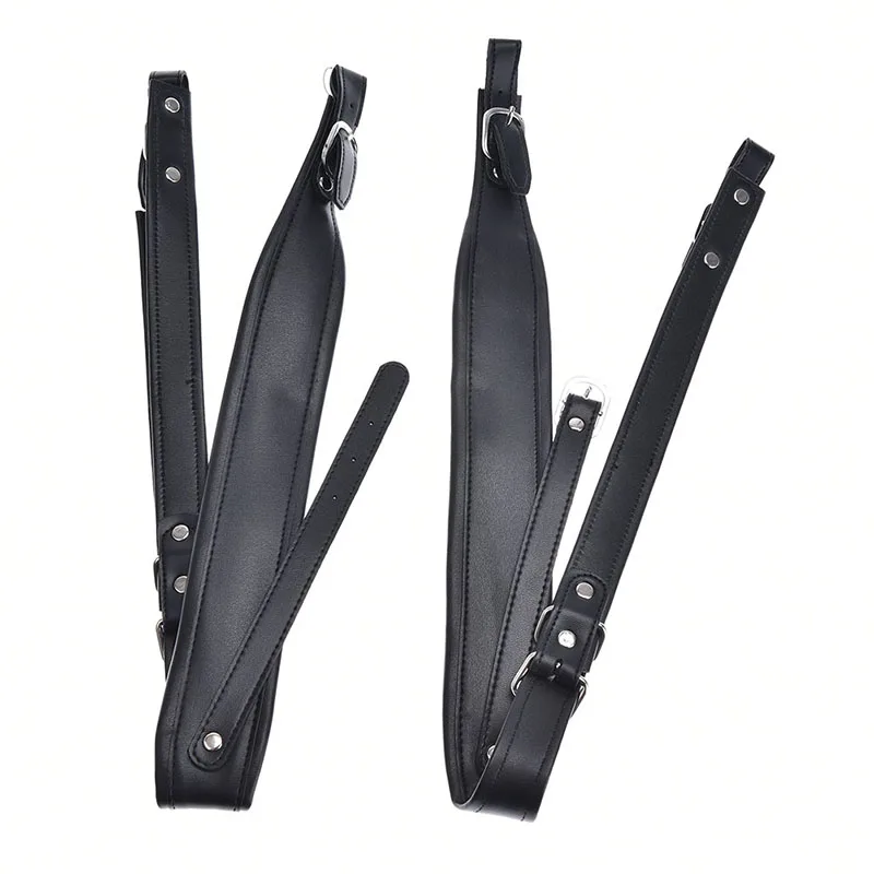 

1 Pair Adjustable Synthetic Leather Accordion Shoulder Straps Belt For 16-120 Bass Accordions