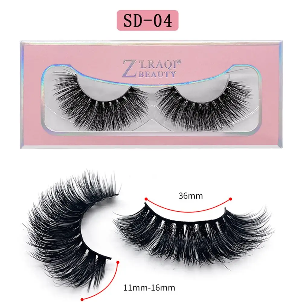 11 Mink Eyelashes Criss-Cross Natural Fake lashes Length 25mm Makeup 3D Mink Lashes Extension Eyelash Beauty - Color: 11