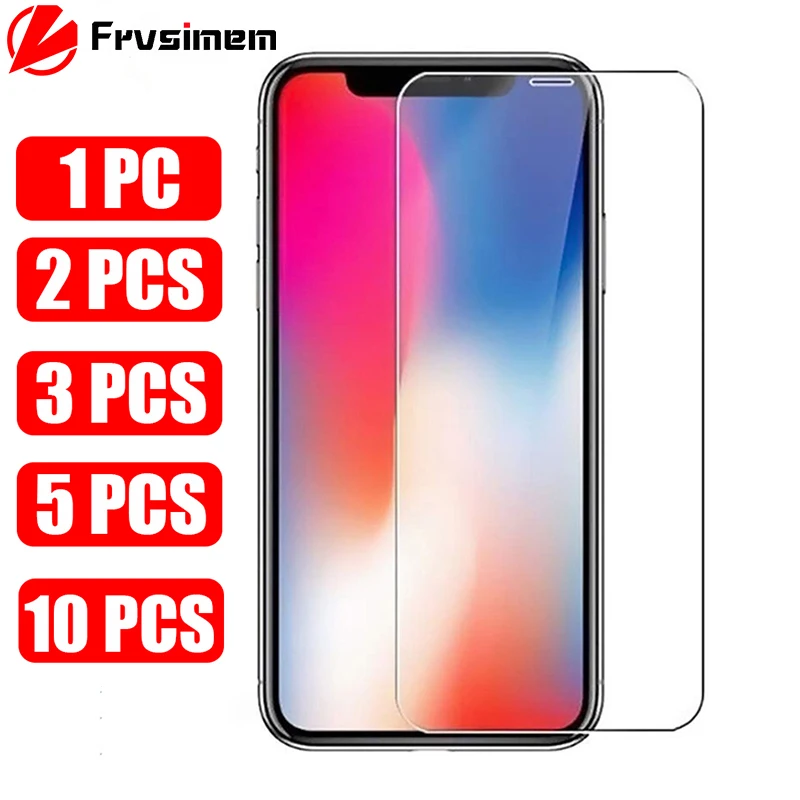 Закаленное стекло 9H HD для iPhone X XS 11 Pro Max XR 7 8 1 2 3 5 10 шт.|Защитные стёкла и плёнки