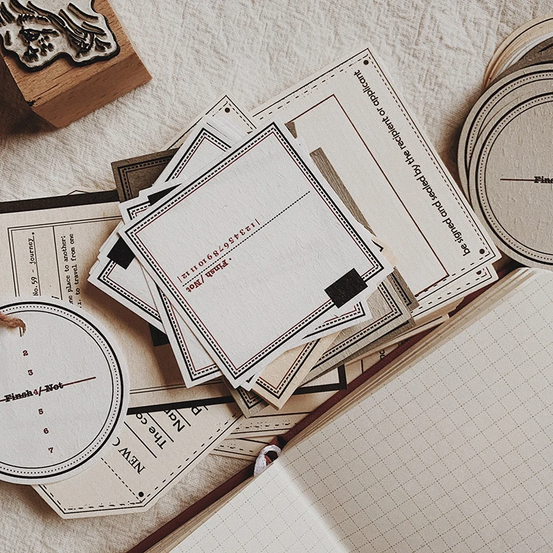 40 шт. винтажные круглые квадратные блокноты для записей|Крафт-бумага| |