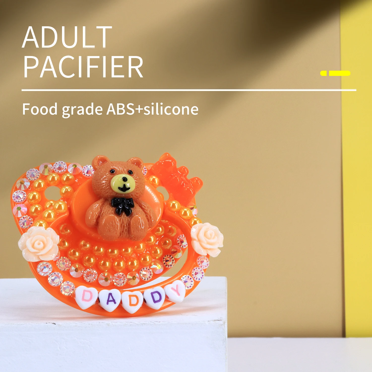 

TEN@NIGHT ABDL Adult Baby size Pacifier Customized Silicone Nipple DDLG Cute 100% Handmake Adult Size Pacifier Dummy Dom