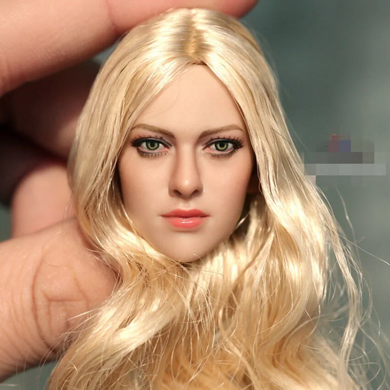 Игрушки KIMI KT004 1/6 золотые волосы девушки голова Лепка Европейская и американская
