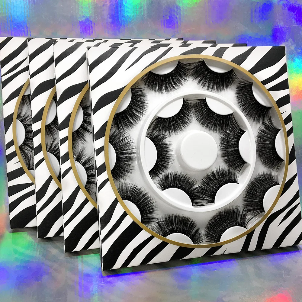 8 пар 4D норковые ресницы пушистые многослойные натуральные длинные Объемные