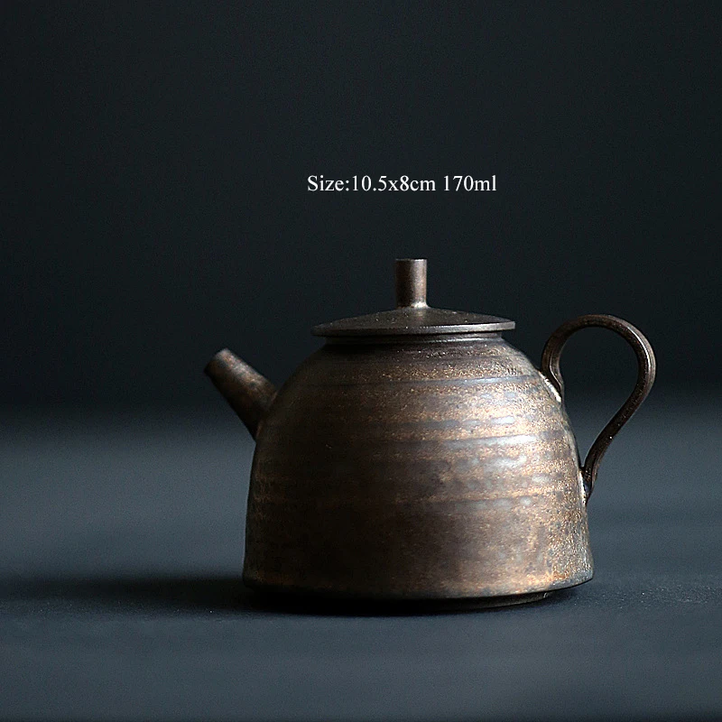 

170ml Japanese Ceramic Teapots Kettle Handmade Ceremony Tea Utensils Stoneware Kungfu Tea Teapot