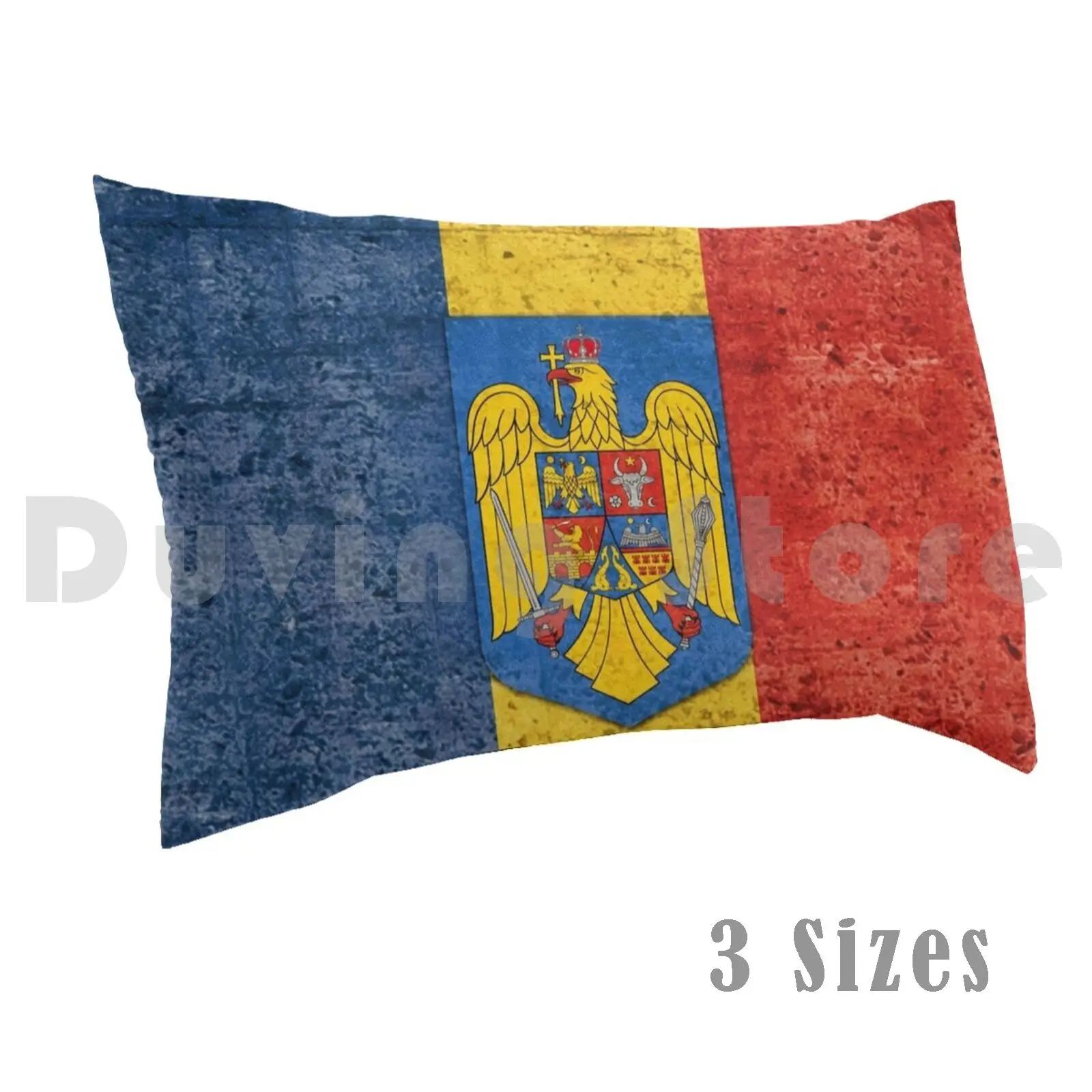 

Flag Of Romania And Coat Of Arms Of Romania , Patriotic Gift Pillow Case Printed 35x50 Bucharest Romanian