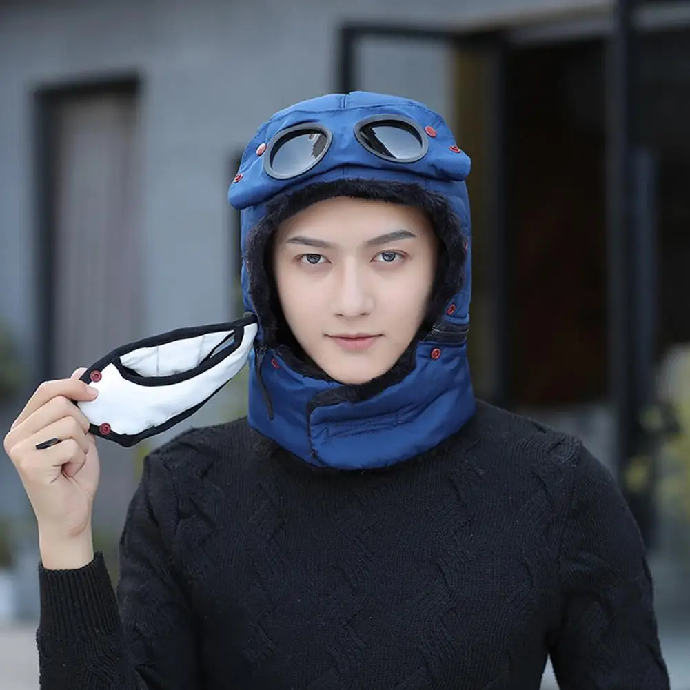 Зимняя шапка с защитой ушей холодные очки Lei Feng унисекс теплая зимняя для улицы