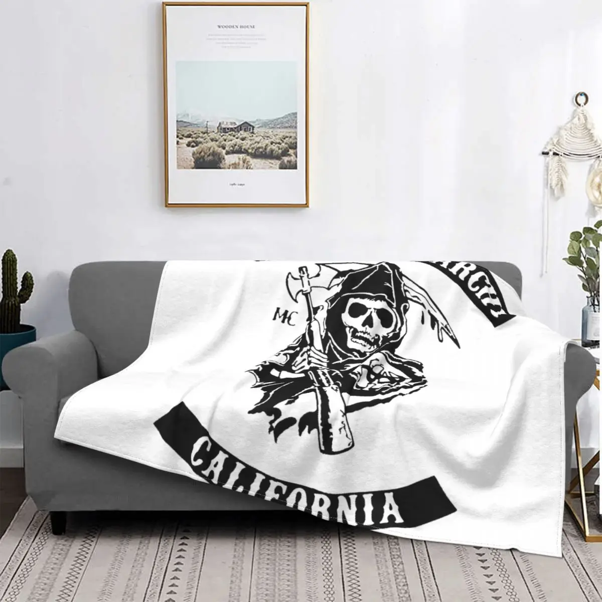 

Manta a cuadros de Son Of Anarchy 2035, para cama colcha, toalla, textil de lujo para el hogar