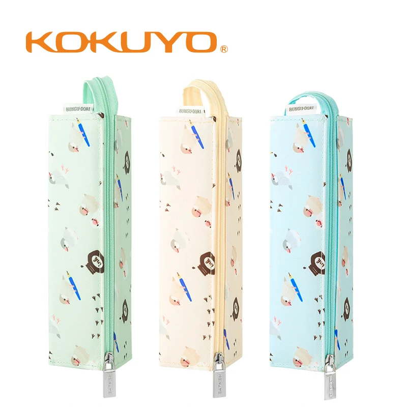 

Kokuyo Large-capacity Pencil Case Small Fresh Students with Folio Japanese Simple Girl Heart Cute Cartoon Stationery Storage Box
