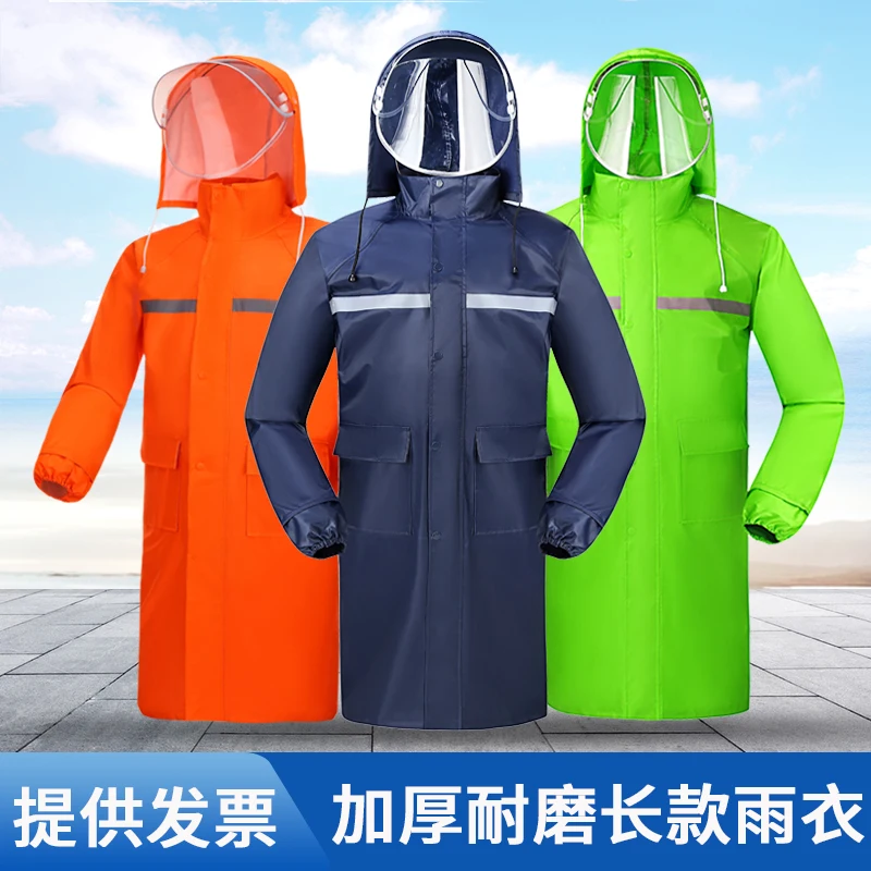 

Outdoor Waterproof Rain Pants Raincoat Jacket Adult Set Overall Raincoat Long With Hood Capa De Chuva Moto Outdoor Rain 60YY