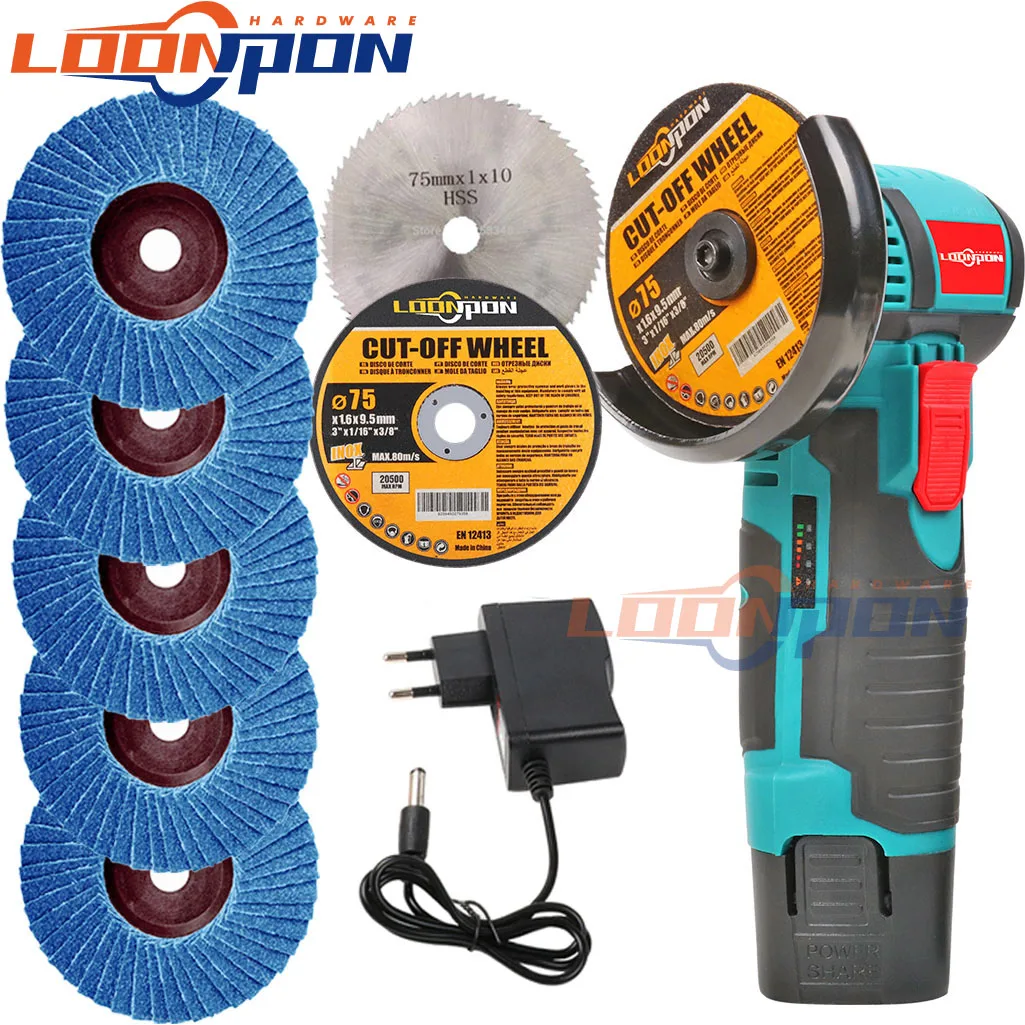 Мини 12 вольт. Беспроводная угловая шлифовальная машина Бесщеточный резак