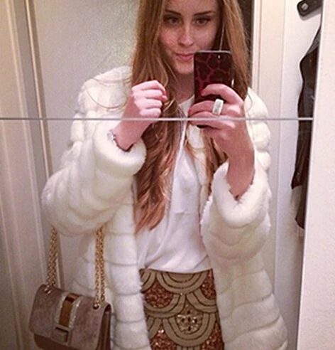 2020 Hot Winter Women's Faux Rabbit Fur Coat Fake Fox Medium-long Thicken Coats Plus Size XS 6XL 7XL Black Overcoat WT69 | Женская