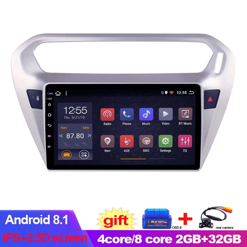 9 дюймов IPS + 2.5D 8 ядер Android 1 2 32G автомобильный DVD GPS навигация для Peugeot 301 Citroen elysee 2014