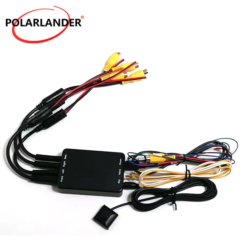 

Camera Control Box 4 Way Cameras Switch System For Rear Left Right Size Front Camera