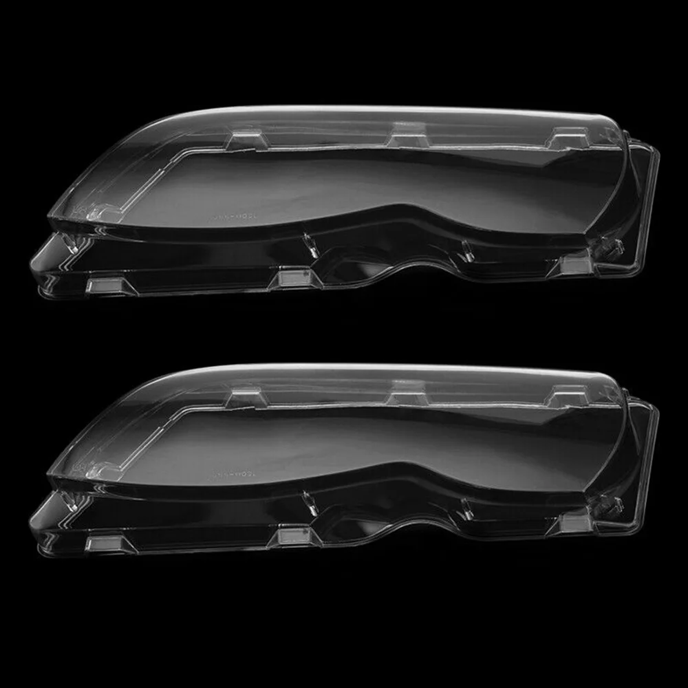 Комплект фар объектива автомобиля 1 пара Передняя прозрачная крышка для BMW E46 3