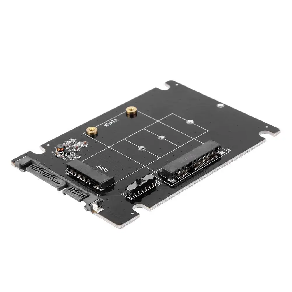 

2 в 1 MSATA-SATA NGFF от M.2 до 2,5 ''конвертер SATAIII адаптер Карточка SSD твердотельный диск для ПК компьютера