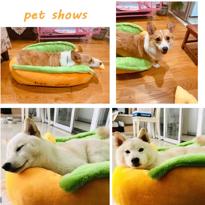

New Nice Cute Design Hot-dog Shaped Pet Mat Hot Selling Pet House For Dogs & Cats Breathable And Comfortable Hot-dog Shaped Mat
