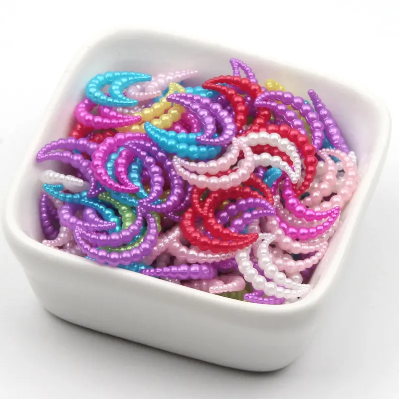 100 шт. акриловые бусины для скрапбукинга в форме сердца звезды Луны квадрата