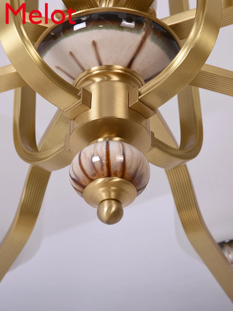 

New Chinese Style Chandelier Villa Lamp In The Living Room Chinese Style Modern Minimalist Dining-Room Lamp Single-Head Lamps