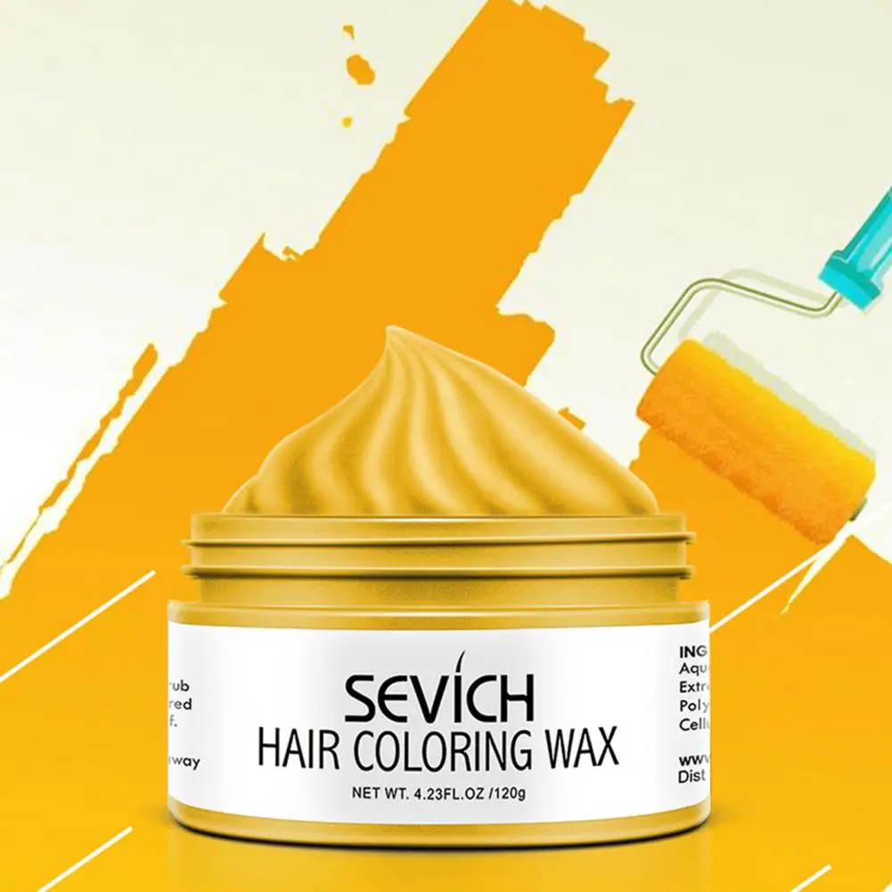 

120g Hair Color Wax Coloring Easily Longwear Hairstyle Tool Temporary Hair Color Wax for Party