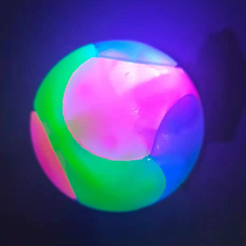 Трехцветный Твердый эластичный Мяч Pop It Flash игрушка для собак мяч дрессировки