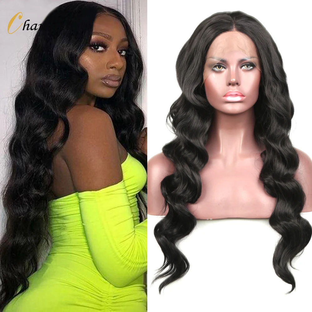 

Парик Харизма из синтетического кружева для чернокожих женщин, с волнистыми волосами из лески, для косплея