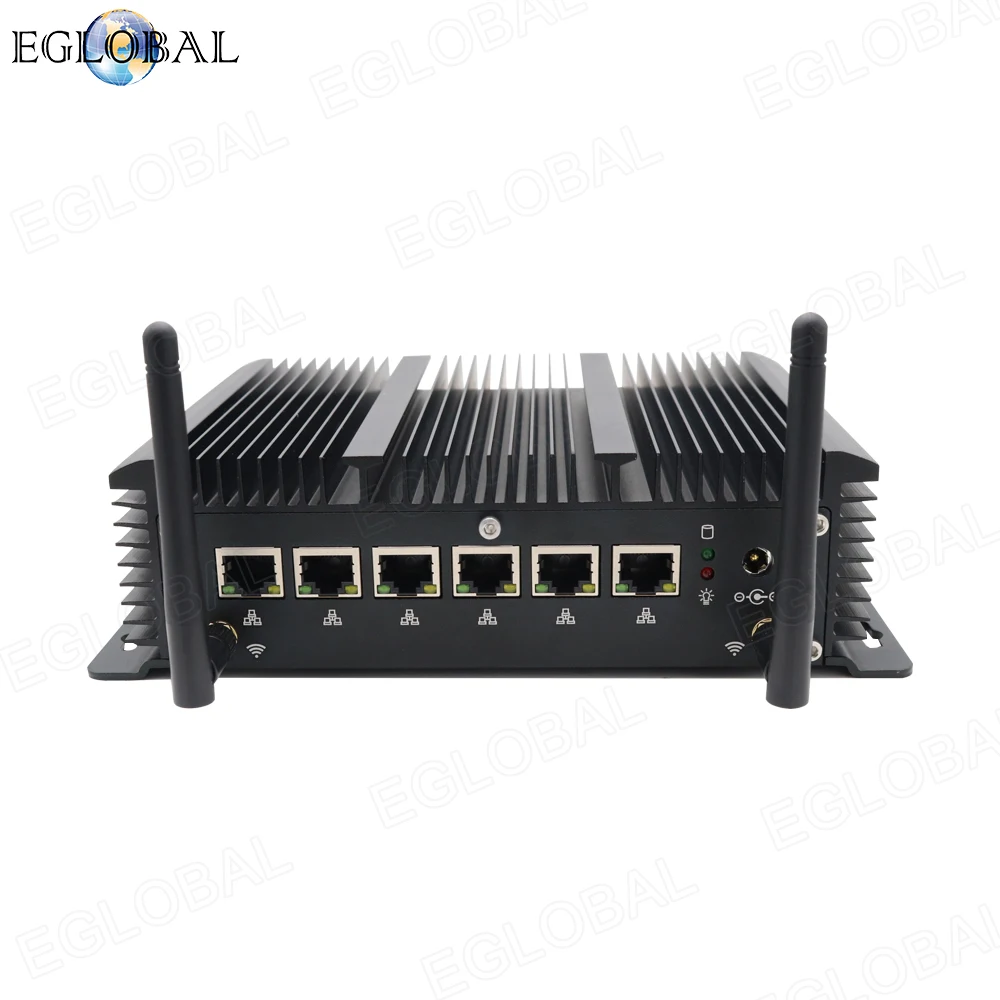 Безвентиляторный Pfsense Intel Core i5 7226U i3 7167U 3865U промышленный мини ПК 2 * RS232 6 lan 4 USB3.0