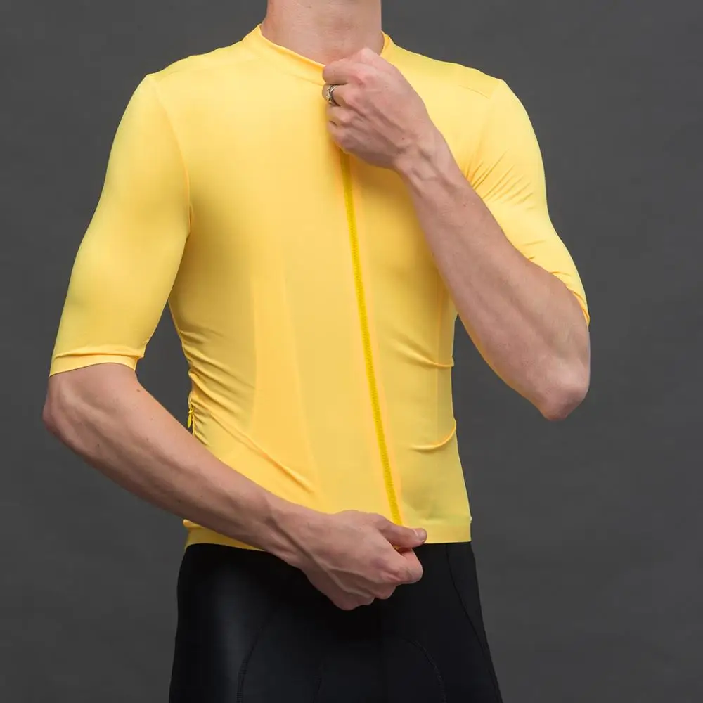 SPEXCEL update new AAA quality fluorescent green&yellow pro team aero lightweight short sleeve cycling jersey Seamless