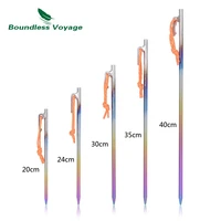 boundless voyage titanium tent pegs heavy duty stakes 20cm24cm30cm35cm40cm camping tent nails hard ground pins ultralight