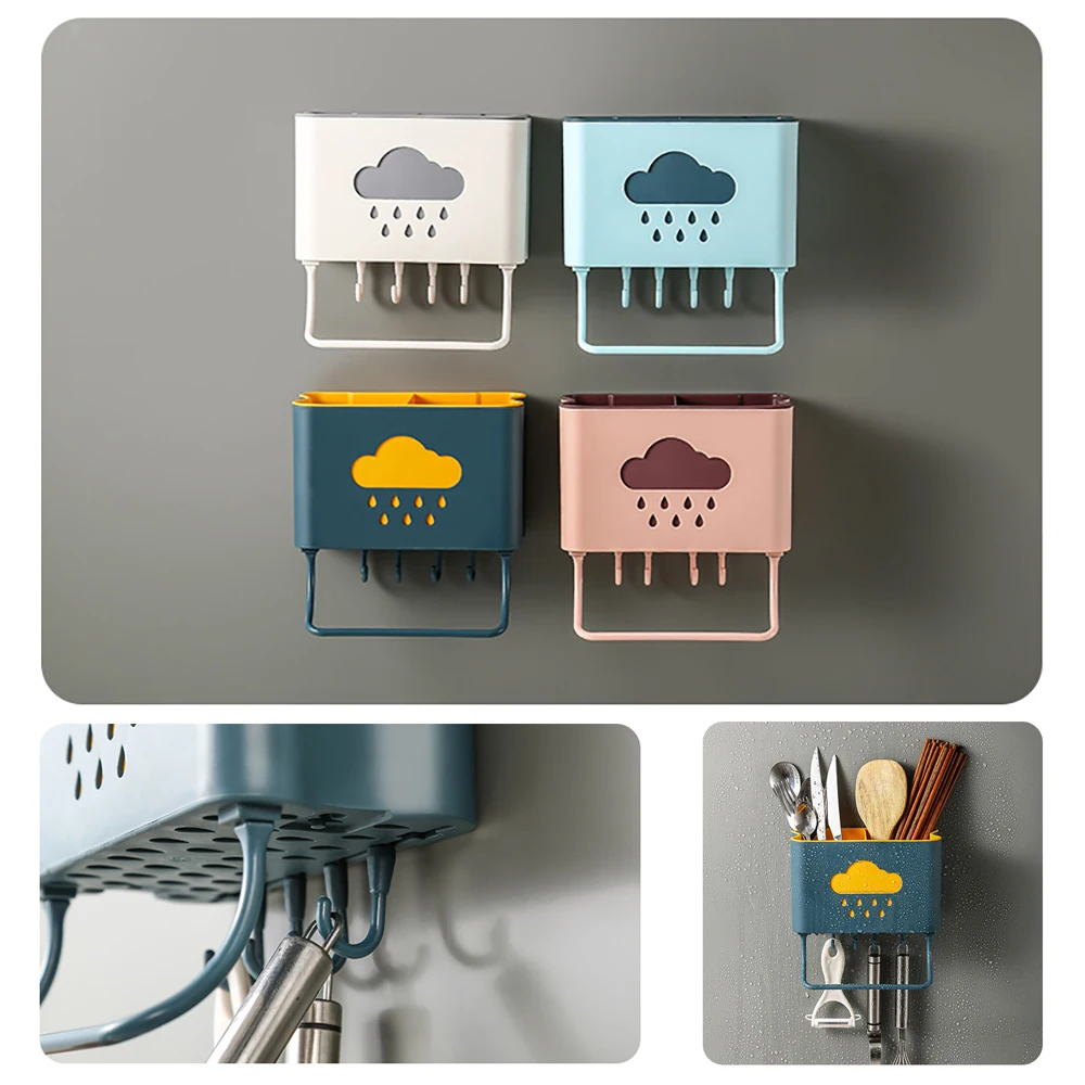 Portable Bathroom Storage Rack Draining Design Space Saving Separable Box Plastic Shampoo Holder For Home R | Дом и сад