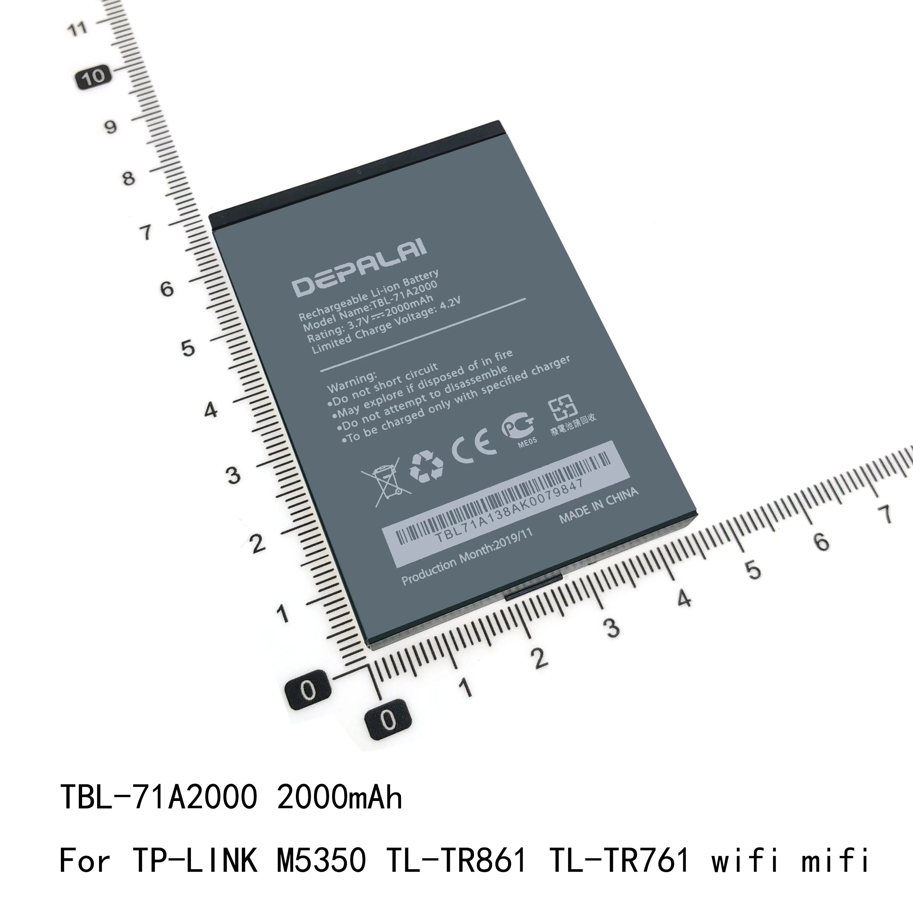 

NBL-46A2300 TBL-55A2550 TBL-71A2000 Battery For TP-link Neffos C7A TP705A C M7350 TL-TR961 2500L WiFi M5350 TR861 Bateries