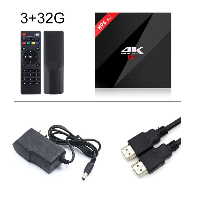 H96 Pro plus Android 7,1 ТВ приставка 2G/3G ram 3 2G rom Amlogic S912 Восьмиядерный ТВ приставка BT4.1 2,4G+ 5G двойной Wifi смарт медиаплеер - Цвет: 3G 32G