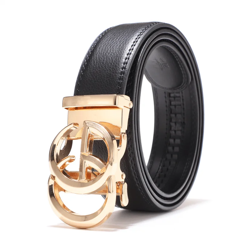 

Can Men's Real Leather , Automatic Buckle Business Belt Classic