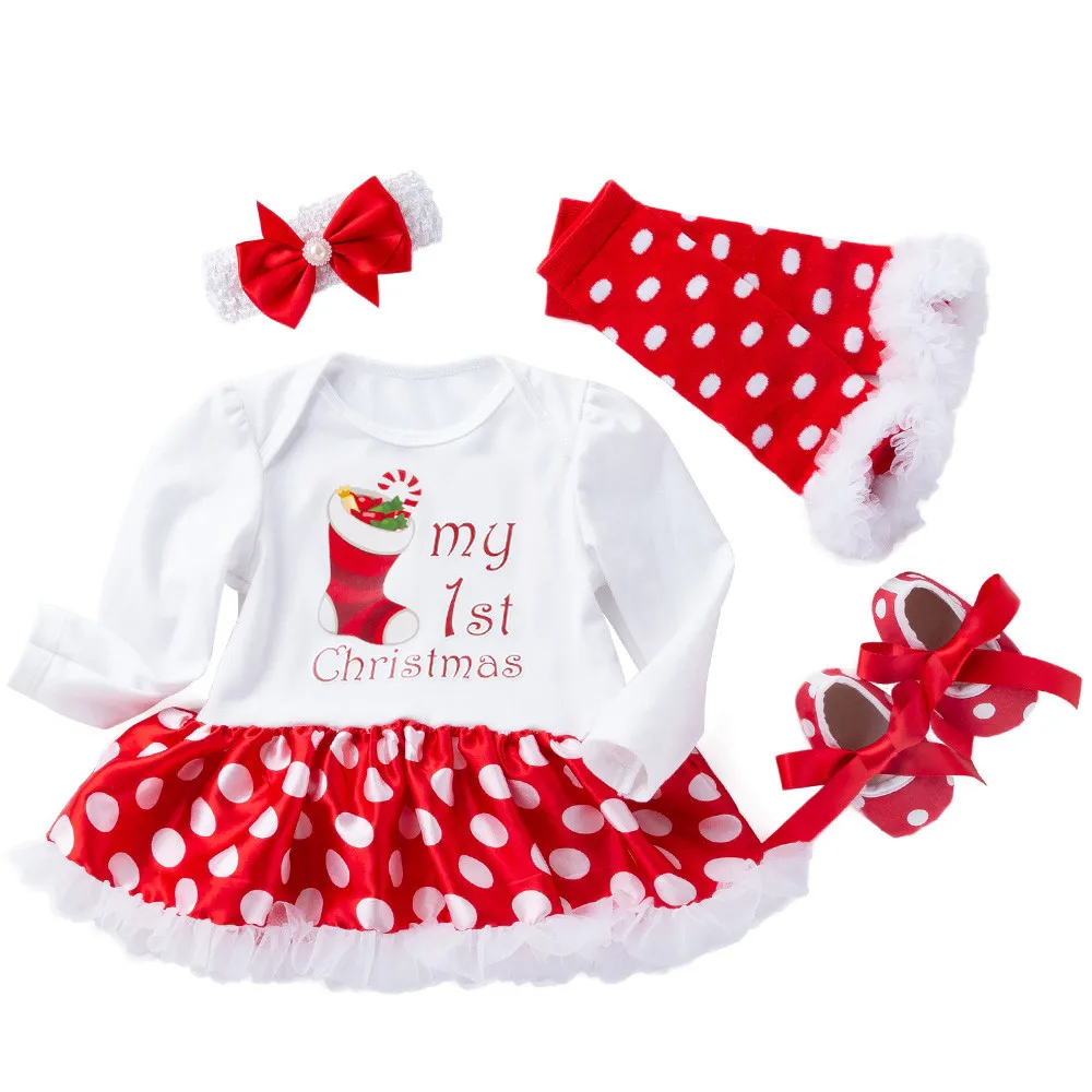 Фото Зимняя одежда для маленьких девочек Одежда новорожденных платье снежинки