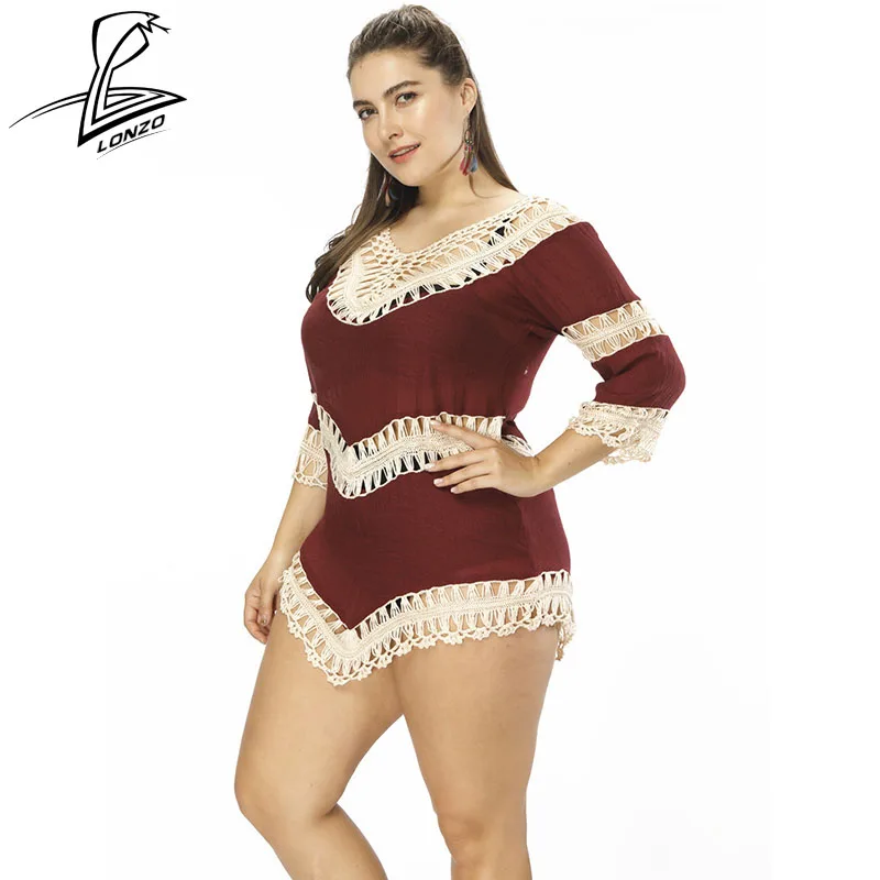 Женские свободные топы LONZO с крючком сексуальное пляжное бикини одежда