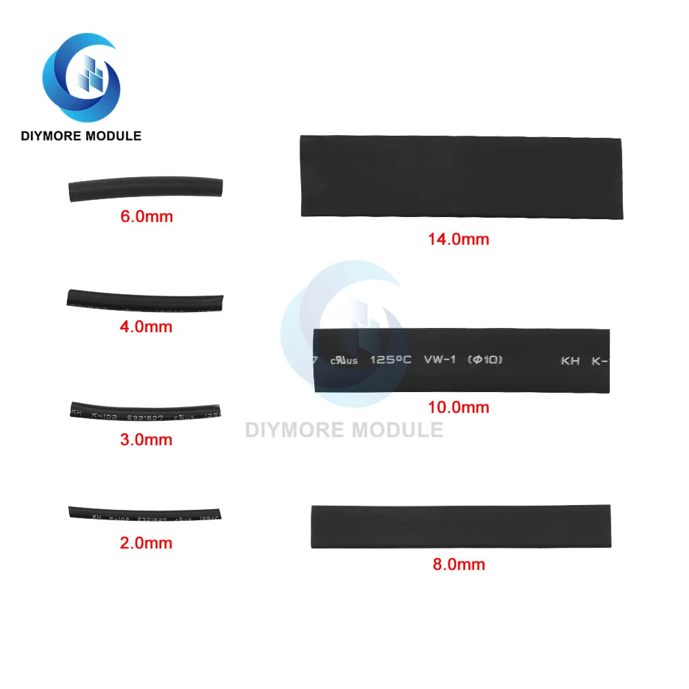 530Pcs Heat Shrink Tubing Polyolefin Insulation Shrinkable Tubes  Assortment Shrink Tube Electrical Wire Wrap Cable Sleeves Set