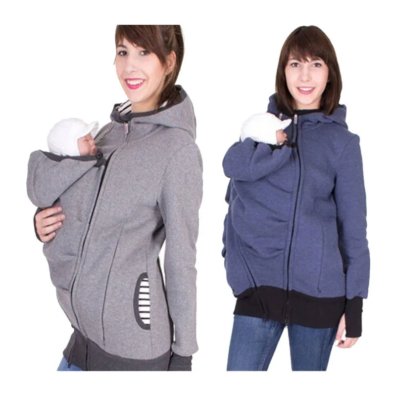 New Explosion Models Of Autumn And Winter Threein One Multifunction Mother Kangaroo Sweatshirt Coat Women Clothing Nursing Top | Мать и