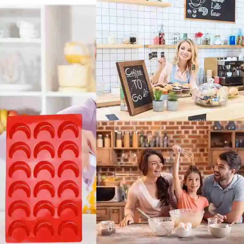 

Creative Crescent Moon Shape Silicone Cake Mold Practical Biscuits Chocolate Dessert Decorating Tools DIY Pastry Mould Cook C1X3